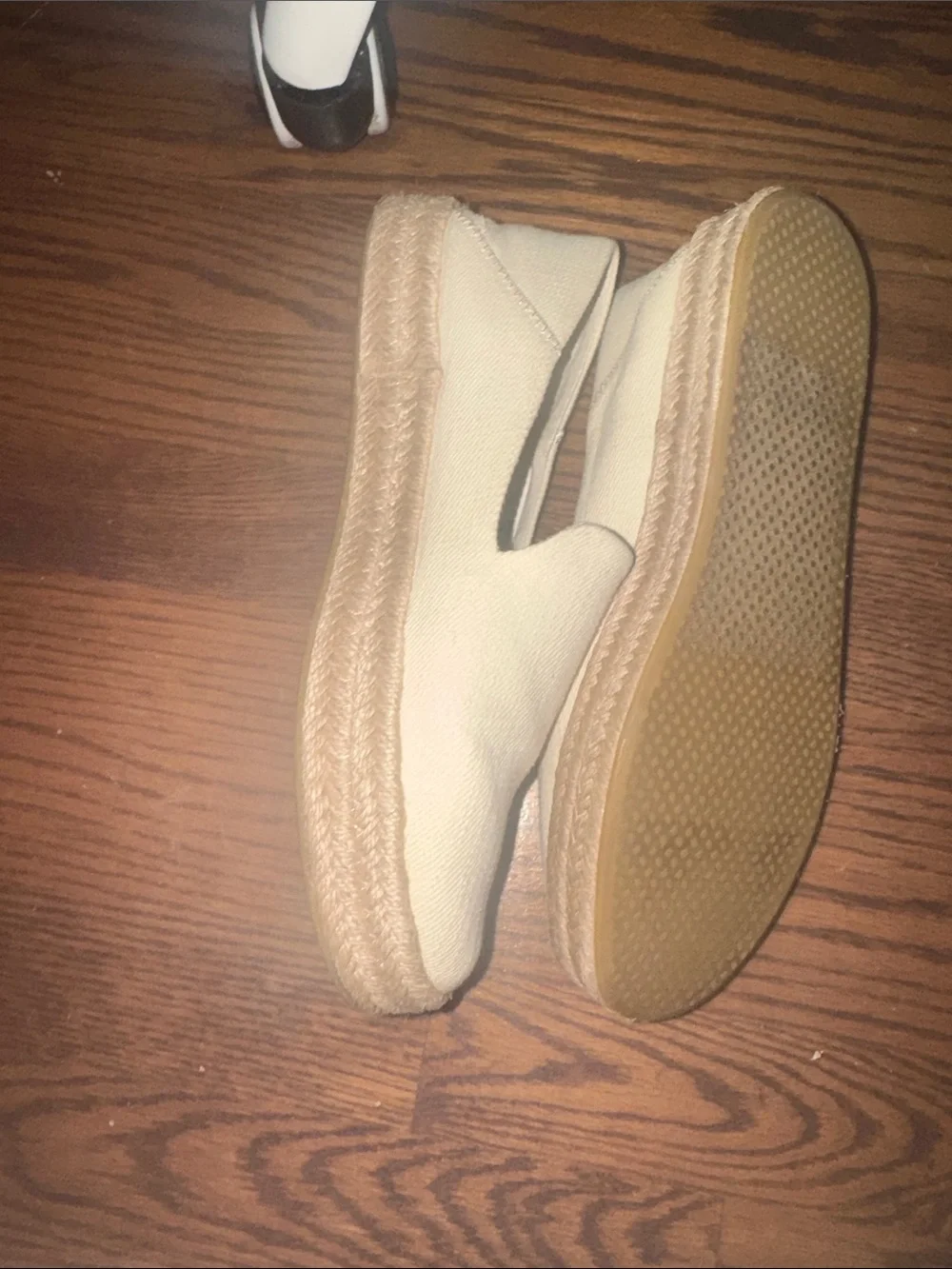 Toms Men's Slip-On Loafers in Cream Canvas